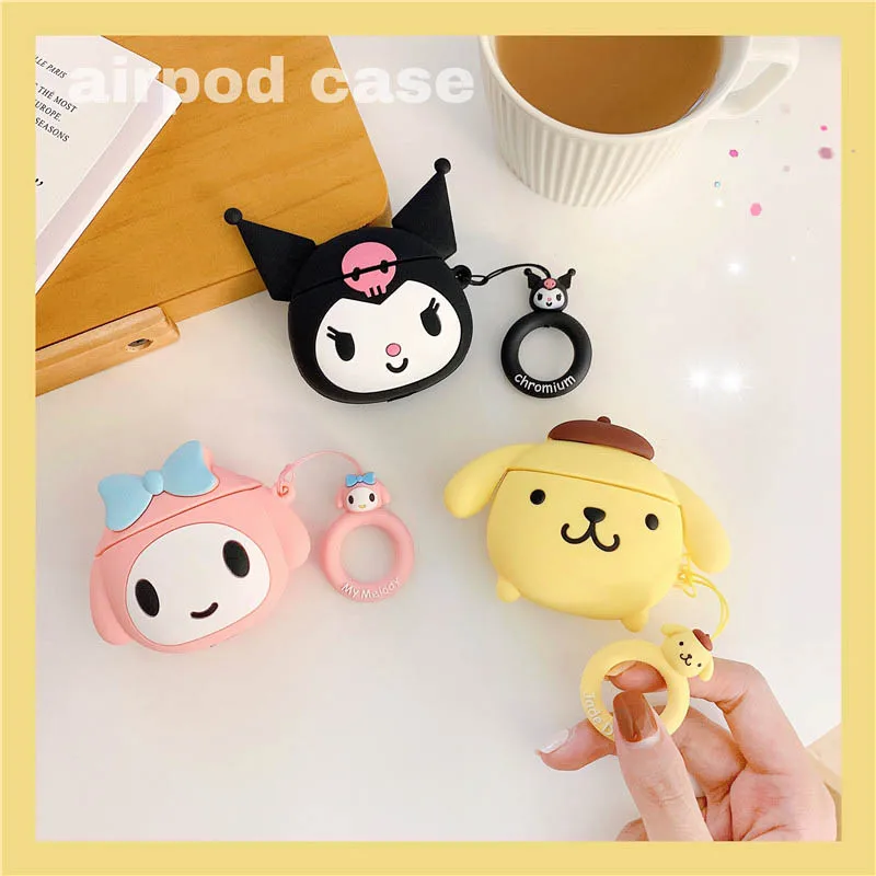 

Силиконовый чехол Sanrioed Kuromi My Melody Pum Purin Airpods, мультяшный комикс, пудинг, собака, мягкая оболочка, Искусственная Девушка, подарок