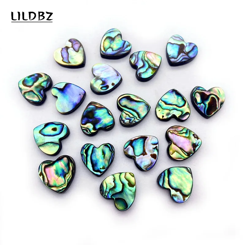 

2pcs/Bag Natural Abalone Shell Beads 10mm12mm Abalone Heart Shaped Loose Beads Making DIY Necklace Bracelet Earring Accessories