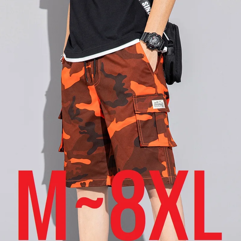 Шорты-карго женские с эластичным поясом повседневные камуфляжные модные