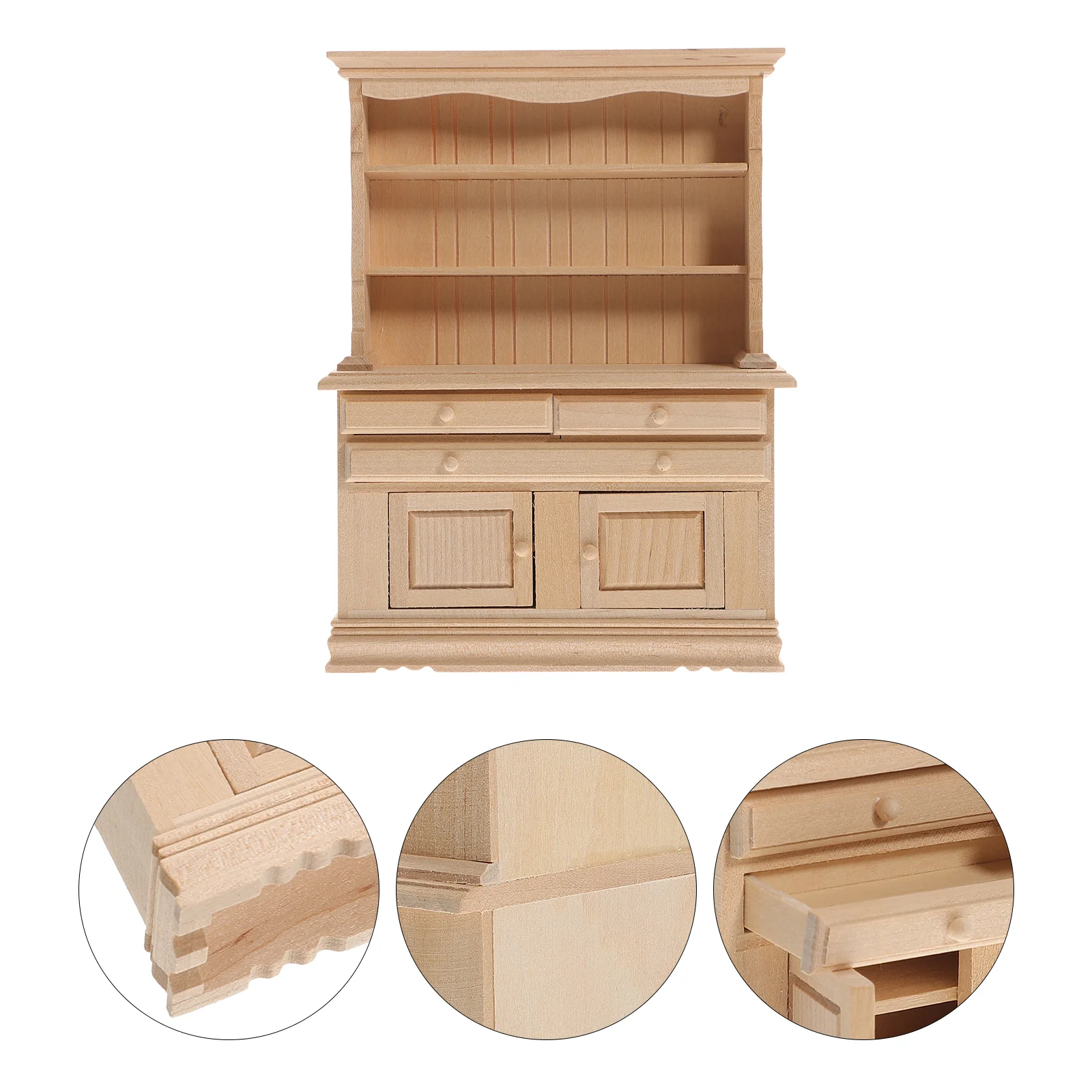 

Dollhouse Locker Decorative Mini Wardrobe Miniature Furniture Ornament Wooden Bookcase Storage Cabinet Model