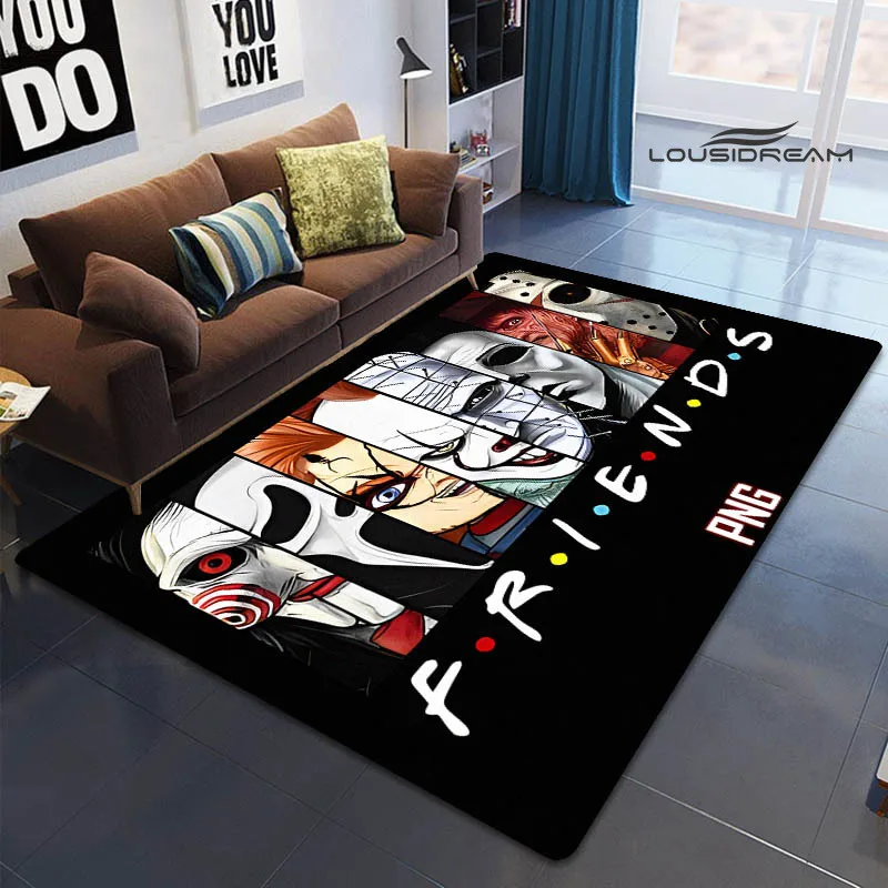 3D ковер с принтом из фильма ужасов для гостиной спальни нескользящий дверной