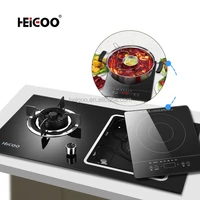 built in 2 burners detachable smooth electric ceramic gas stove for cooking