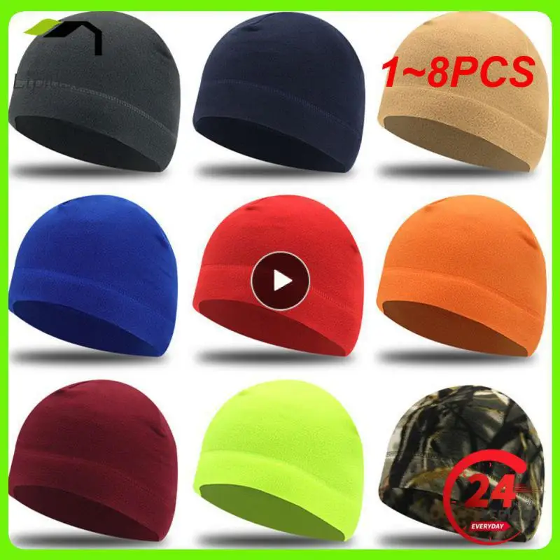 

Флисовая спортивная шапка для активного отдыха, 1-8 шт., для рыбалки, велоспорта, охоты, Военная Тактическая Мужская и женская теплая ветрозащитная зимняя шапка для кемпинга и пешего туризма