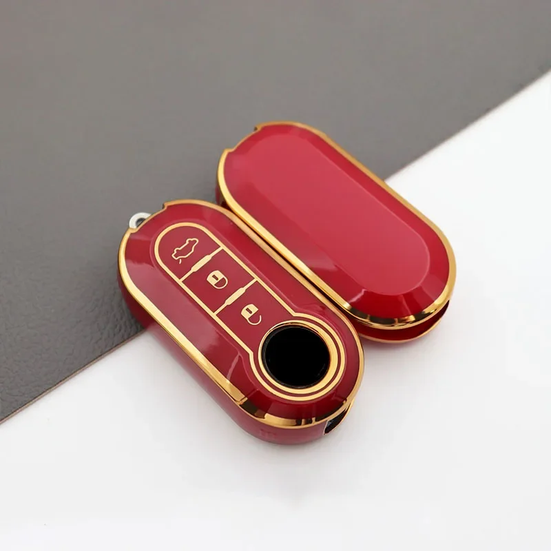 

Для Fiat Ducato 500 500L Panda Grande Punto Lancia Musa 3 кнопки автомобильный пульт дистанционного управления складной чехол для ключей защитный держатель