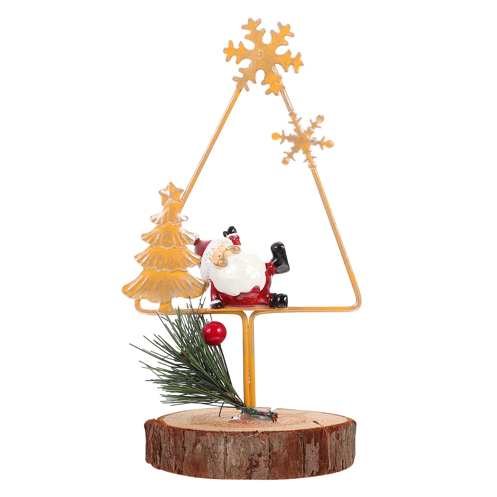 

1Pc Iron Art Adornment Lovely Office Desktop Ornament Christmas Showcase Decor