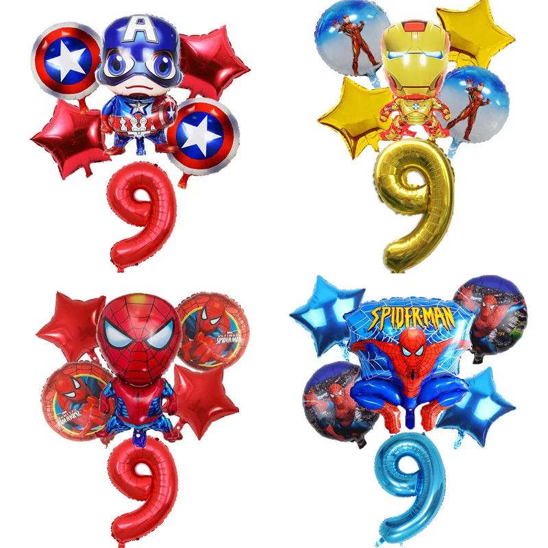 Набор воздушных шаров из алюминиевой пленки Человек-паук |