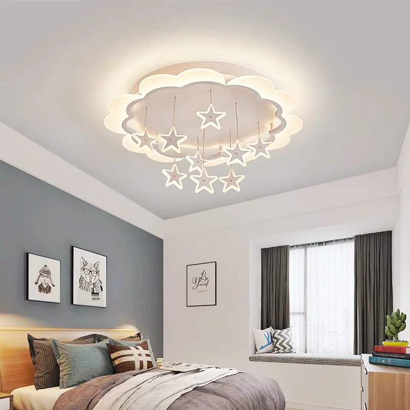 

Светодиодный потолочный светильник в скандинавском стиле, декор для гостиной, современный подвесной светильник в виде звезды для ресторана, кабинета, простые потолочные лампы для детской спальни