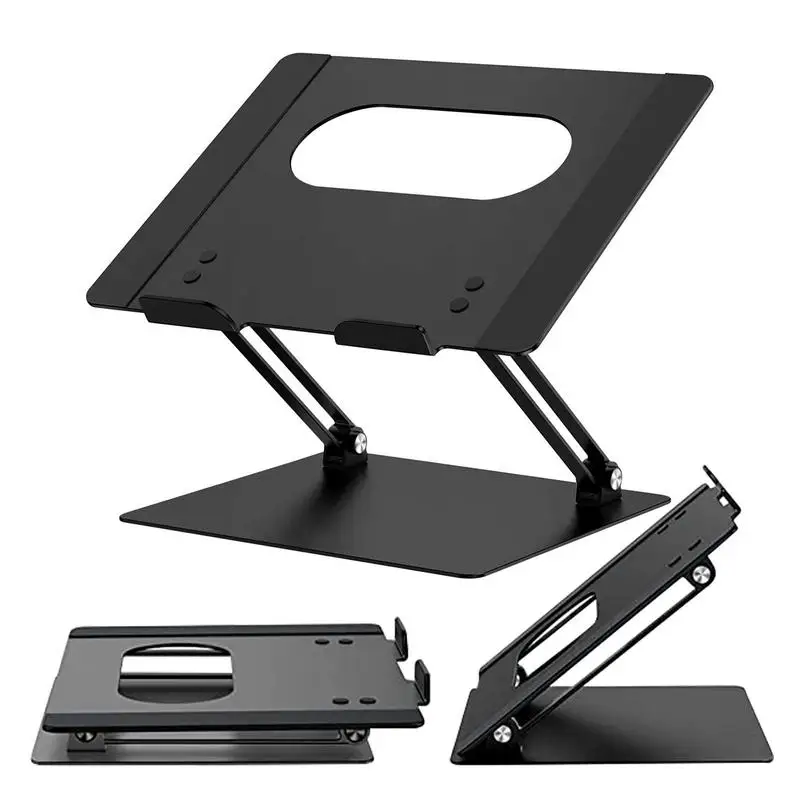 

Aluminum Laptop Stand Ergonomic Computer Stand Height Adjustable Ventilated Cooling Notebook Stand For 10-14Inch Laptops Tablets