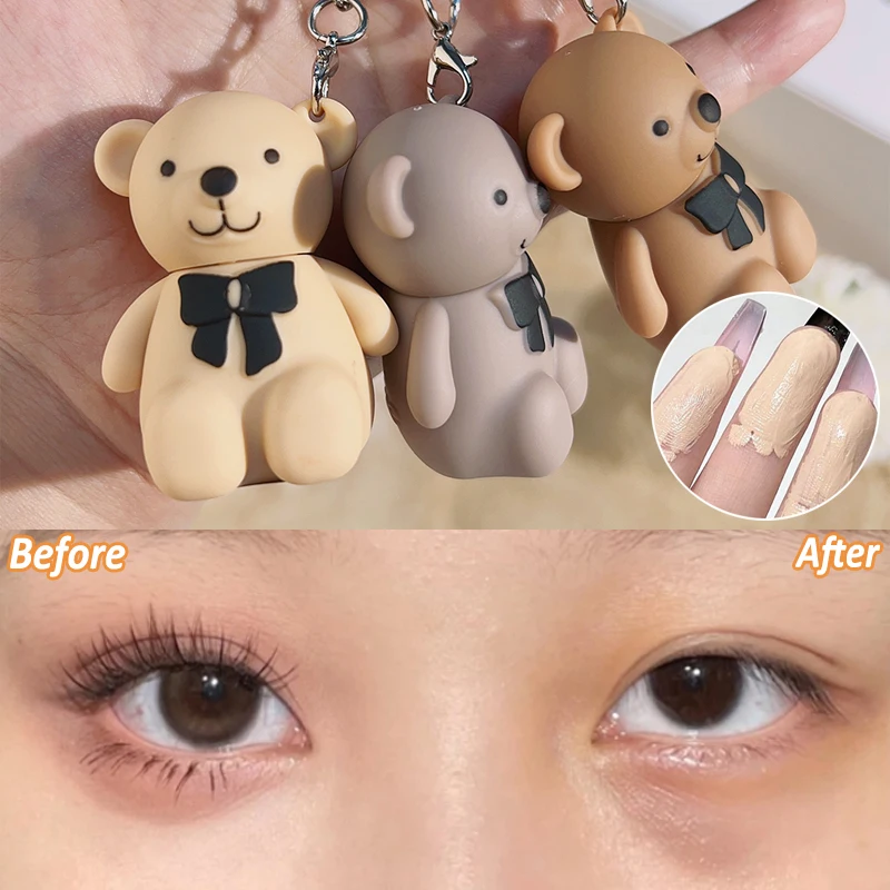 

Cute Bear Keychain Concealer Foundation Liquid 3 Colors Face Makeup Base Full Cover Dark Circles Acne Repair Face Contour Primer
