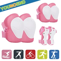 6pcs kids teens adults knee pads elbow pads wrist guards safety protective gear set for skateboard cycling riding roller skating