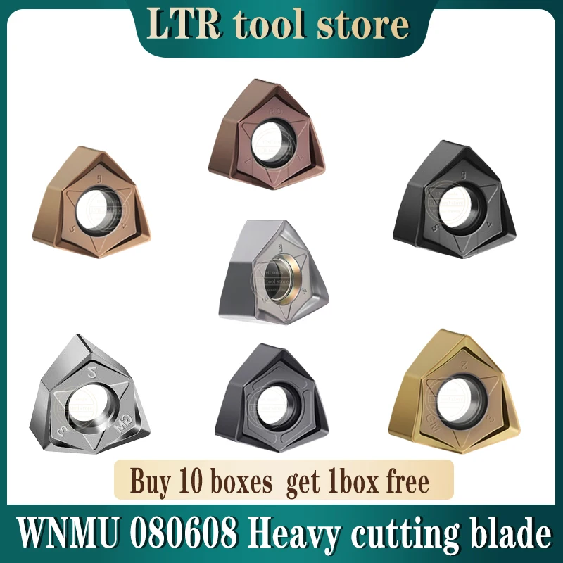 WNMU MFWN cemented carbide blade wnmu080608 double sided hexagonal 90 degree right angle quick milling cutter