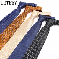 luxury casual business mens tie fashion trend banquet weave wedding men suit lattice stripes necktie shirt western accessory