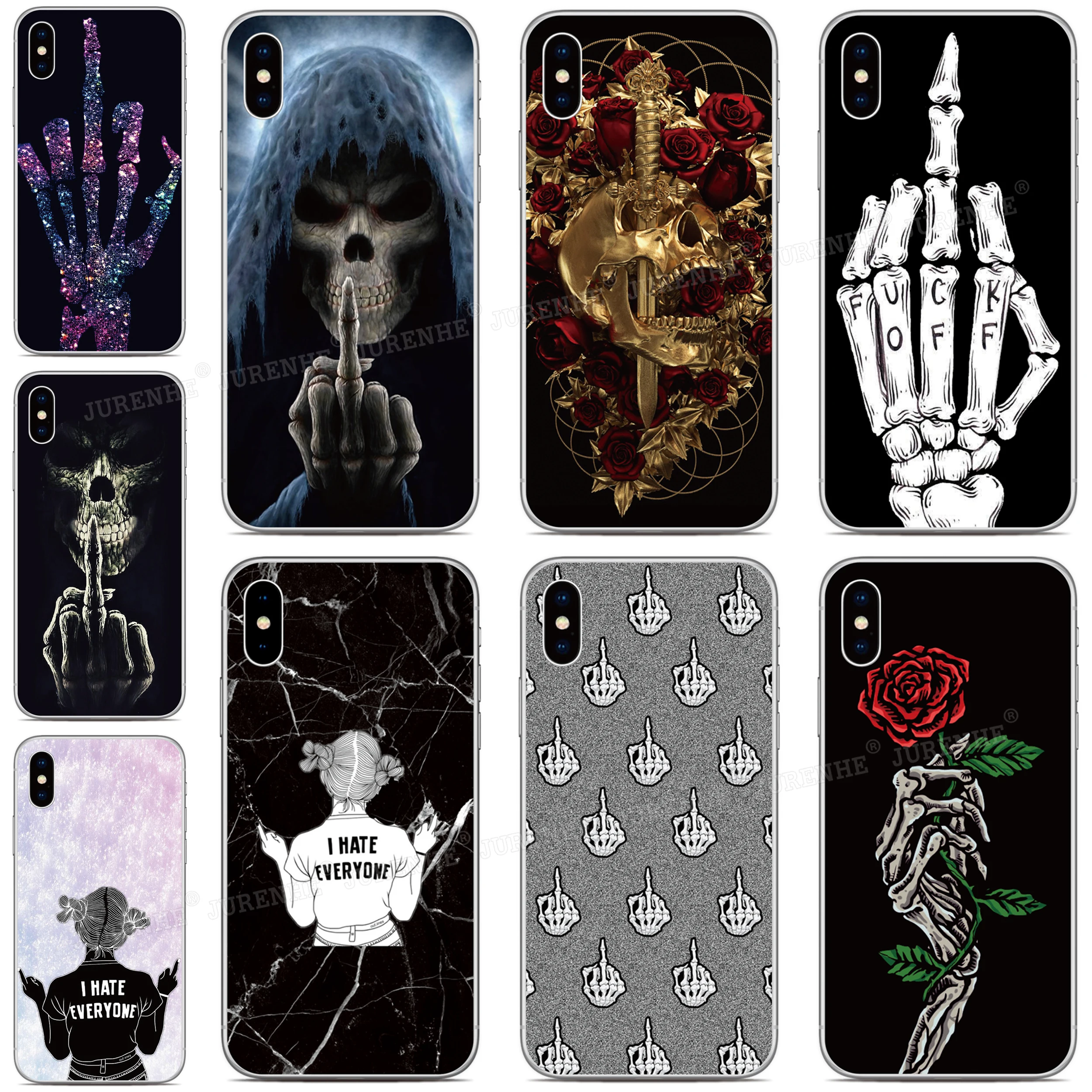 Middle Finger Cover For For iPhone 14 13 12 11 Pro MAX Mini SE2 SE 2020 SE3 XR X XS 6S 6 7 8 Plus iPod Touch 7 6 5 Phone Case