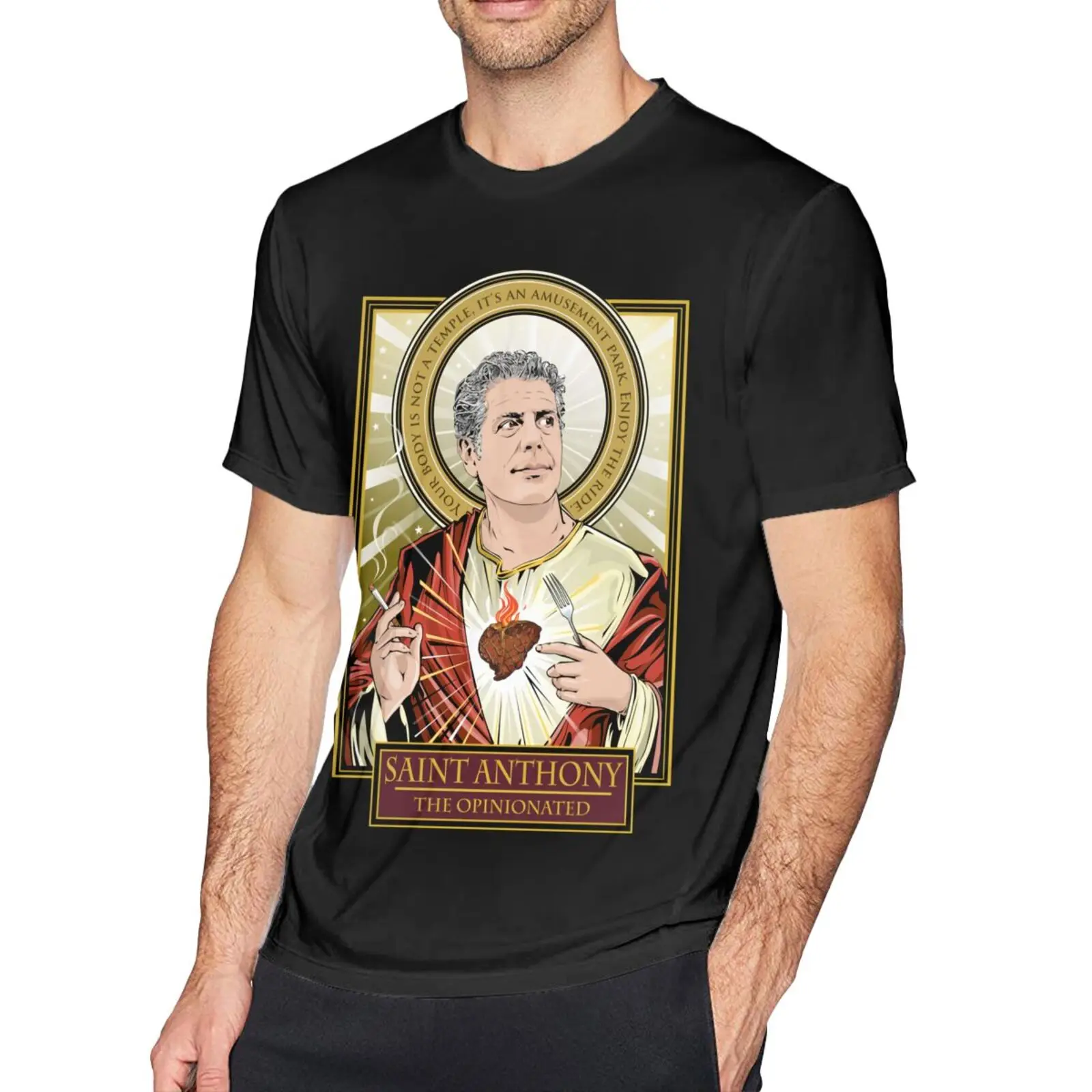 

Мужская футболка в стиле оверсайз с принтом Святого Энтони бердэн