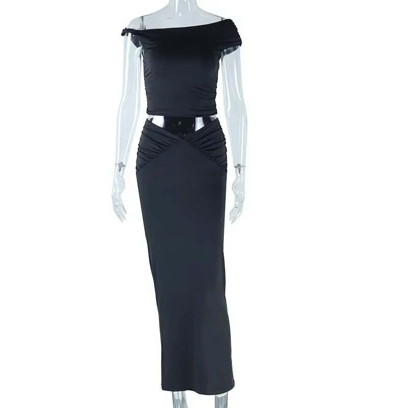 Ueteey комплекты юбок из двух предметов сексуальные наряды женские укороченные