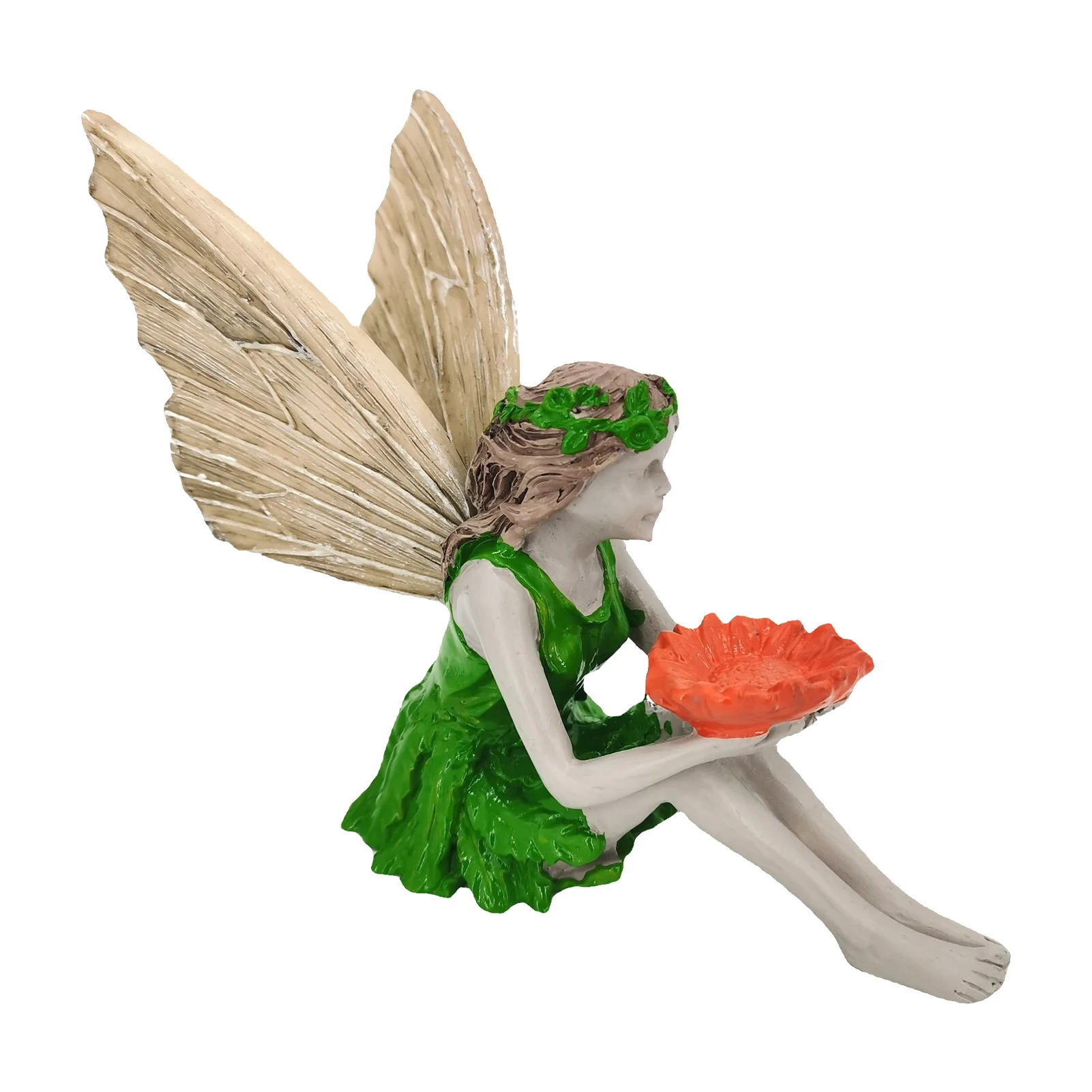 

Flower Fairy Bird Feeder Angel Girl Bird Feeder Bird Feeder Statue Resin Handicraft Ornament Home Garden Garden Study Ornament