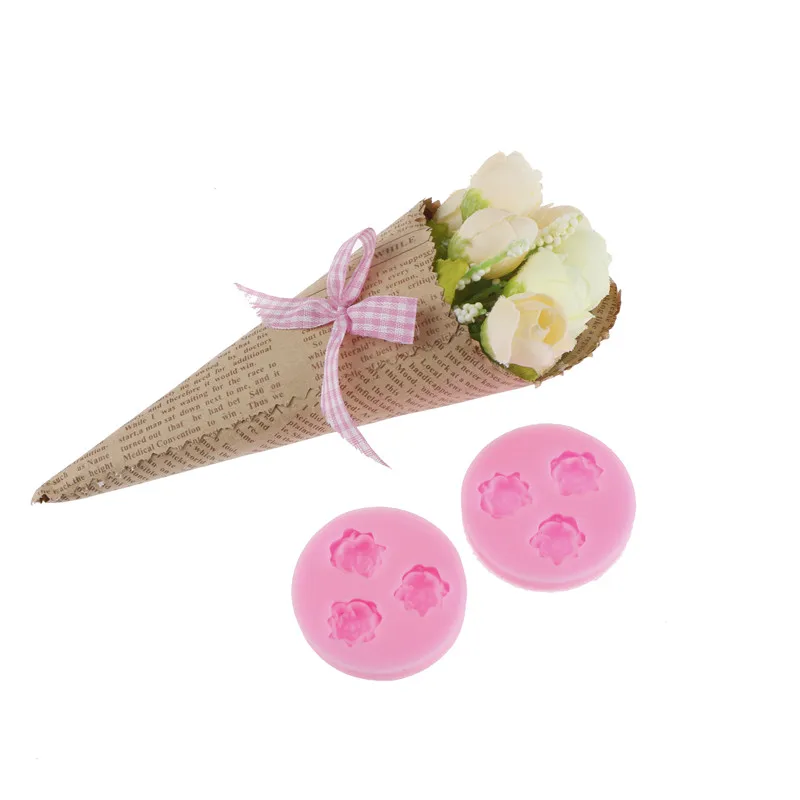 

3d rose silicone mold clay candy cake chocolate fudge mold, new DIY cake decorative butterfly-shaped cake silicone mold tool