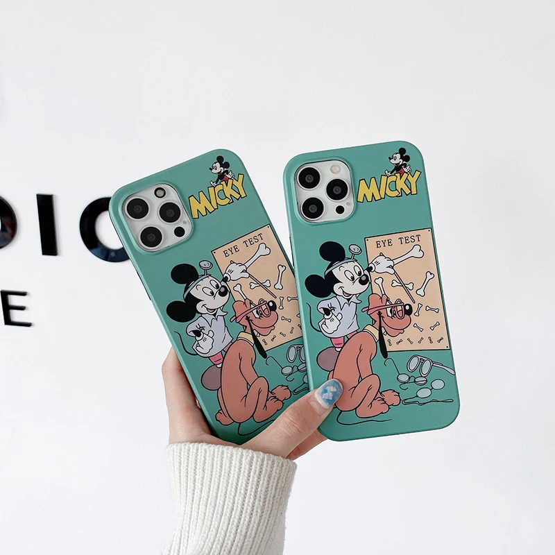 Cute Disney Mickey Phone Cases For iPhone 14 13 12 11 Pro Max  XR X XS MAX 8 7 Plus SE 2020 Anti-fall Cover