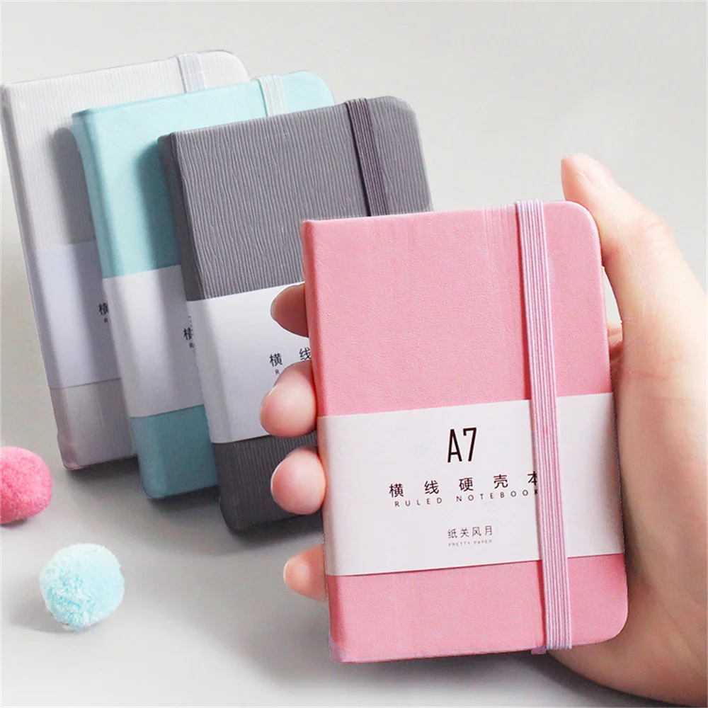

A7 Mini Hardcover Notebook Portable Pocket Notepad Memo Diary Weekly Planner Agenda Organizer Office School Stationery 96 Sheet