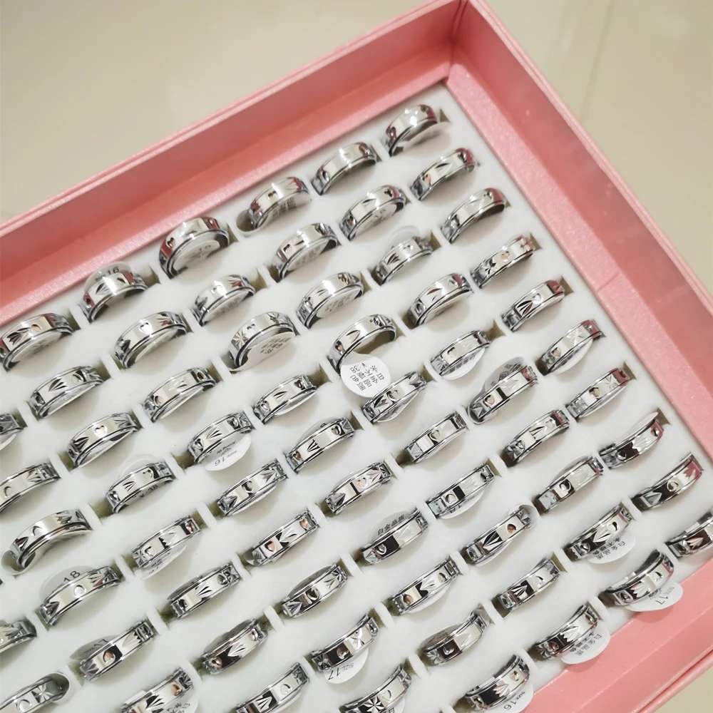 

Модное кольцо в форме сердца 50 шт./лот, медное, металлическое, посеребренное кольцо для женщин и мужчин, ювелирные изделия, вращающееся кольц...