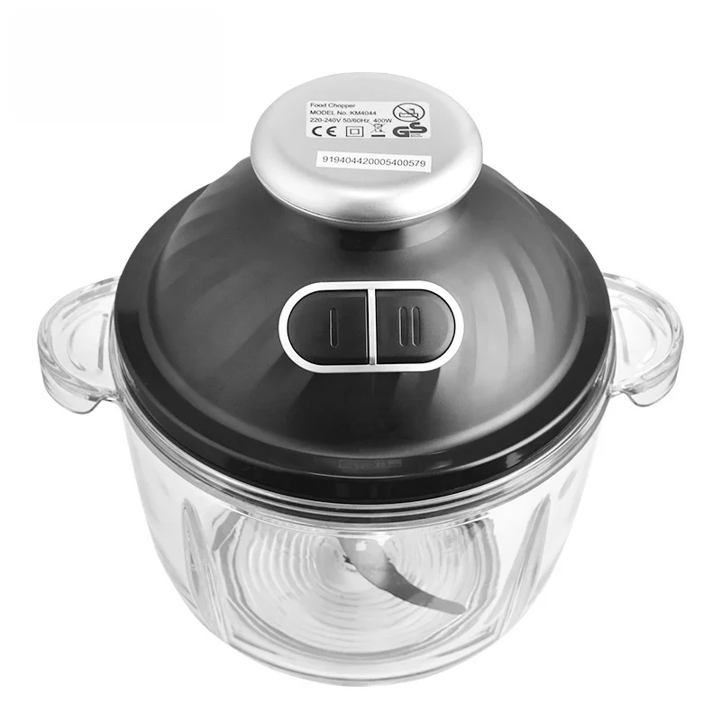 

2 Speeds 400W Glass Bowl 2.5L Capacity Electric Chopper Meat Grinder Mincer Food Process Slicer Egg Beater Vegetable Meat Grinde