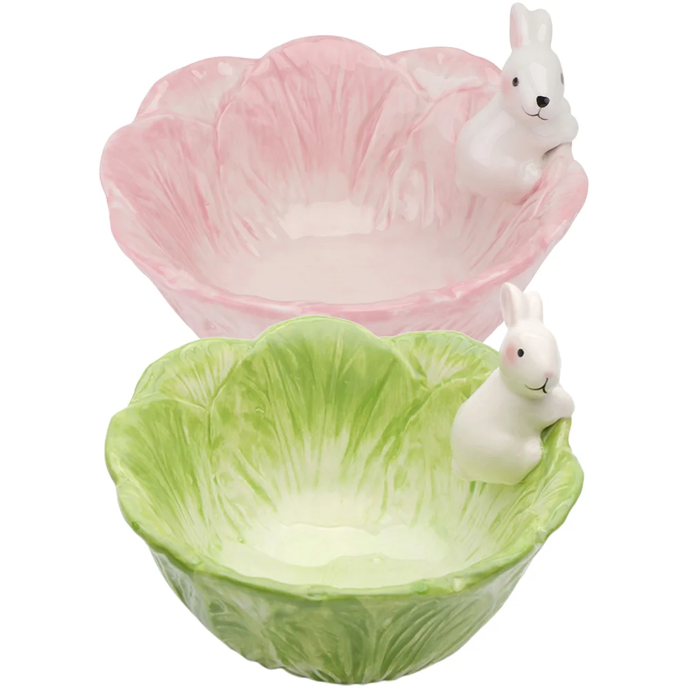 

Bowl Bowls Bunny Easter Cabbage Dessert Salad Ceramic Candy Plates Noodle Dish Serving Snack Plate Fruit Dishes Pasta Rabbit