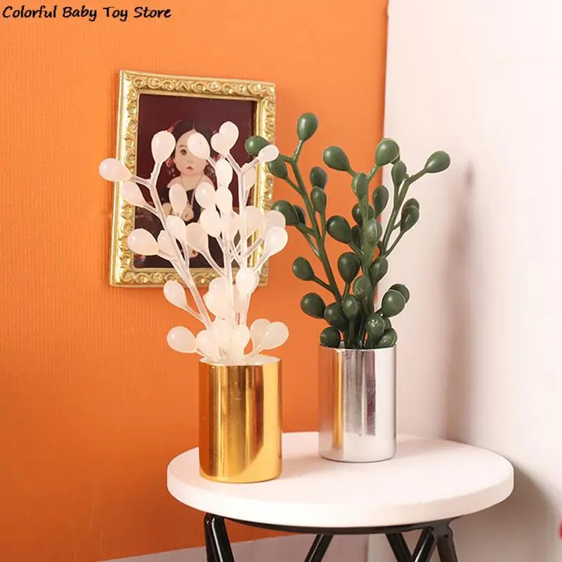 

1:12 Dollhouse Miniature Flower Bulb Potted Plant Green Plant Pot Bonsai Garden Home Model Decor Toy Doll House Accessories