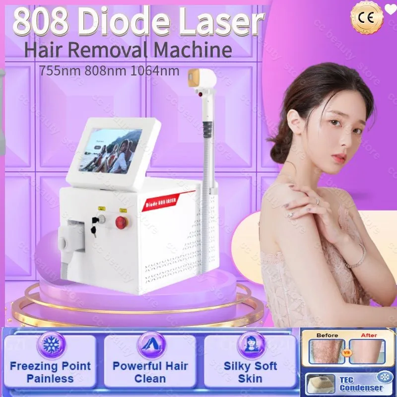 

Устройство для безболезненного удаления волос с диодным лазером на 3 волны 808 нм