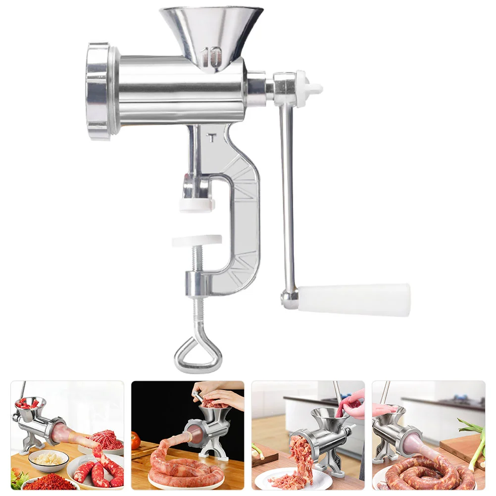 

Sausage Manual Maker Stuffer Filling Meat Tool Machine Filler Making Vertical Fast Nozzles Tube Grinder Tubes Salami Operated