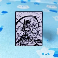 king of pirates luffy roronoa zoro ink style hard enamel pin one piece anime metal brooch pins accessories fans collect badge