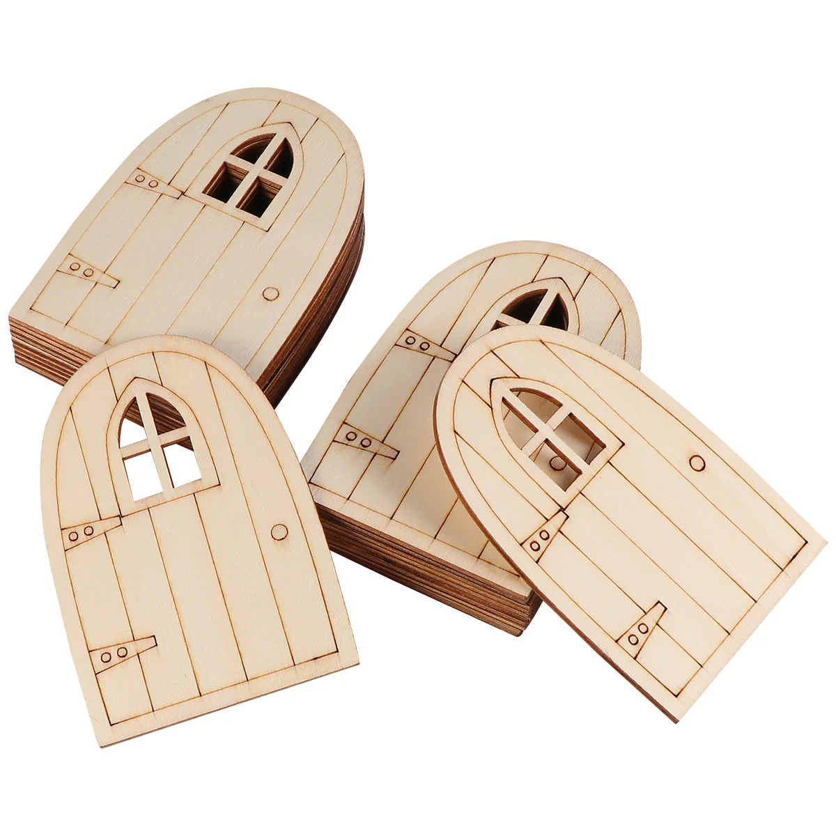 

Door Fairy Wooden Miniature Doorself Furniture Wood Decoration Unfinishedaccessories Unpainted Mini Diy Embellishments