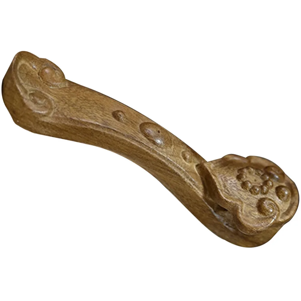 

Practical Indoor Decorative Gift Sturdy Wooden Ruyi Desk Craft Carved Handle Figurine Traditional Ruyi
