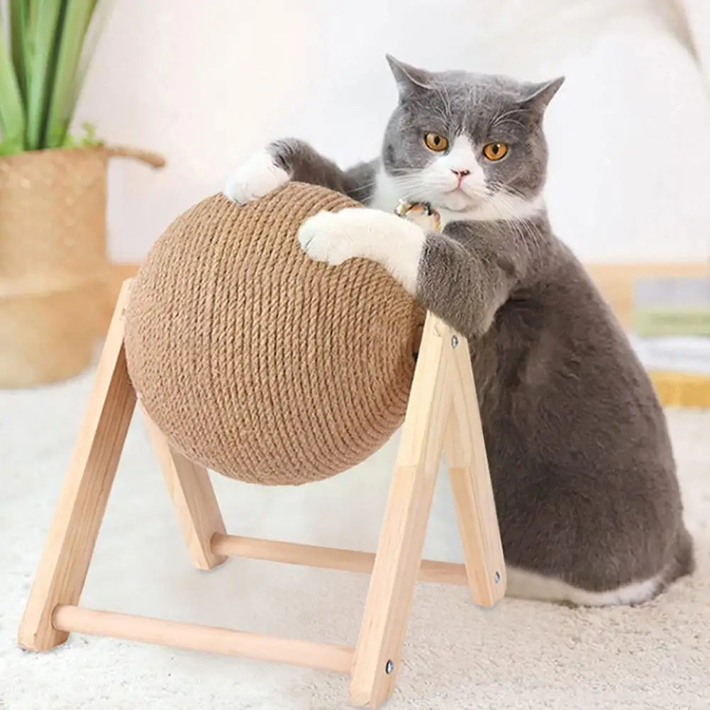 

Scratching Post Sisal Vertical Toy Solid Wood Small Pet Chip Scratch Free Scratch Wear-resistant Supplie Column Z5l8