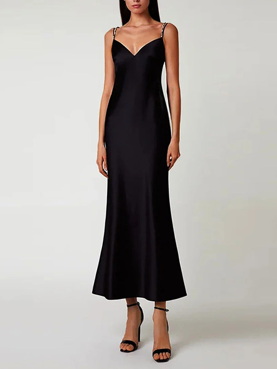 

Женское платье-макси с открытой спиной, без рукавов