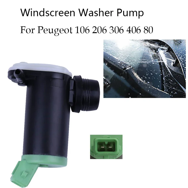 Car Washer Double Outlet Windshield Washer Pump Water Jet Motor For Peugeot 106/206/306/406/806 643460