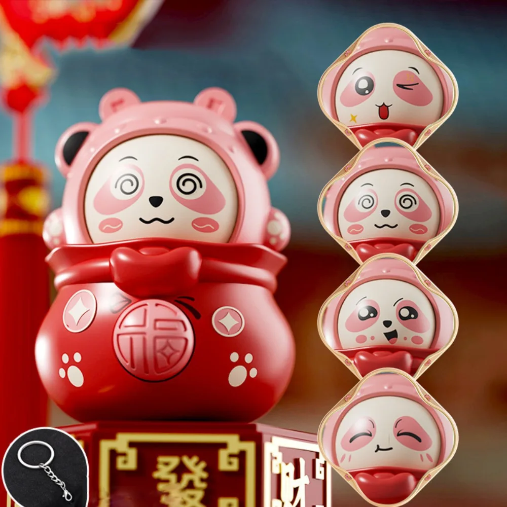 Кукла-брелок с изменением лица панды 3 игрушка для смены в китайском стиле кулон