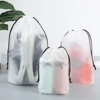 35pcs travel storage bag portable shoe clothes organzier drawstring frosted bag cute packing bag underwear makeup storage bag