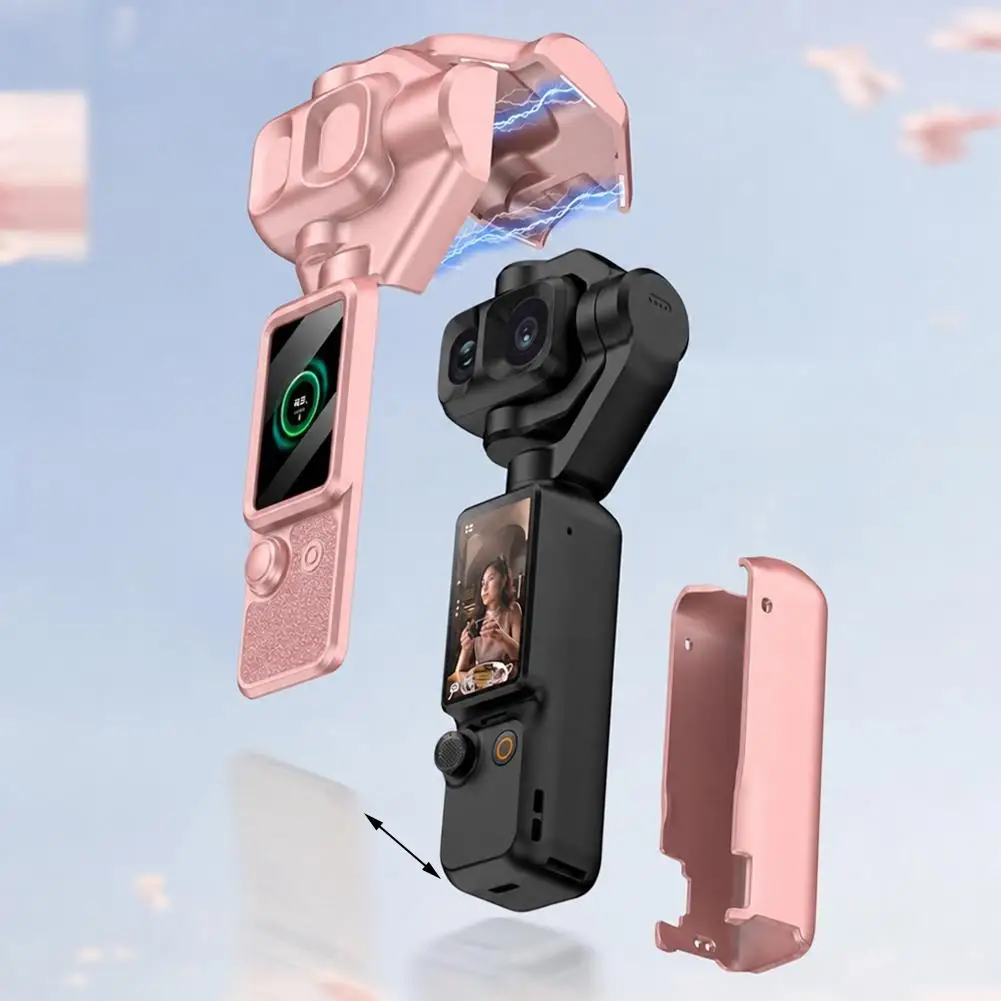 Фото Защитный чехол для камеры DJI Pocket 4 Pro с магнитным креплением, защита экрана, устойчивая к царапинам крышка объектива №4