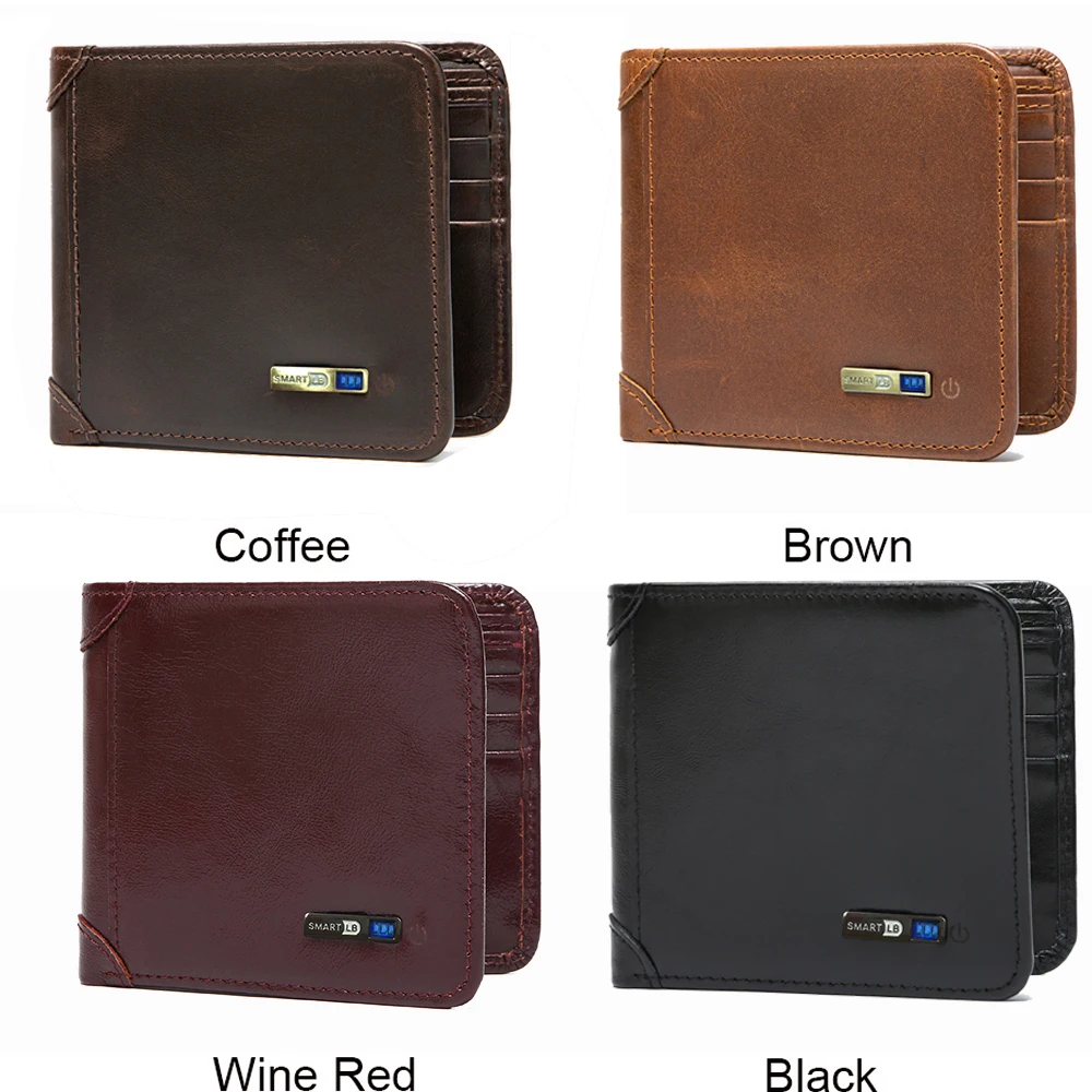 Умные кошельки с защитой от потери мужской кошелек из натуральной кожи