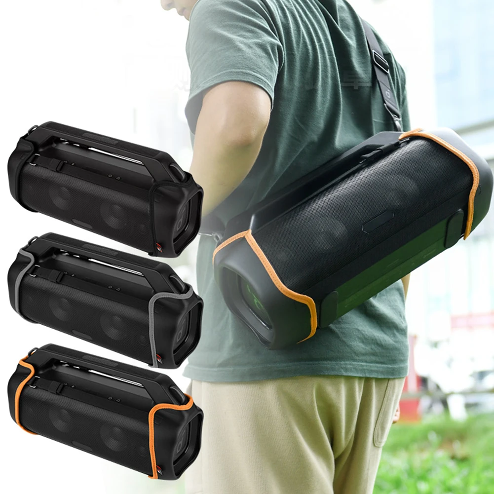 

PU EVA Travel Carrying Protective Handbag with Adjustable Shoulder Straps Speaker Sleeves for Anker Soundcore Motion Boom Plus