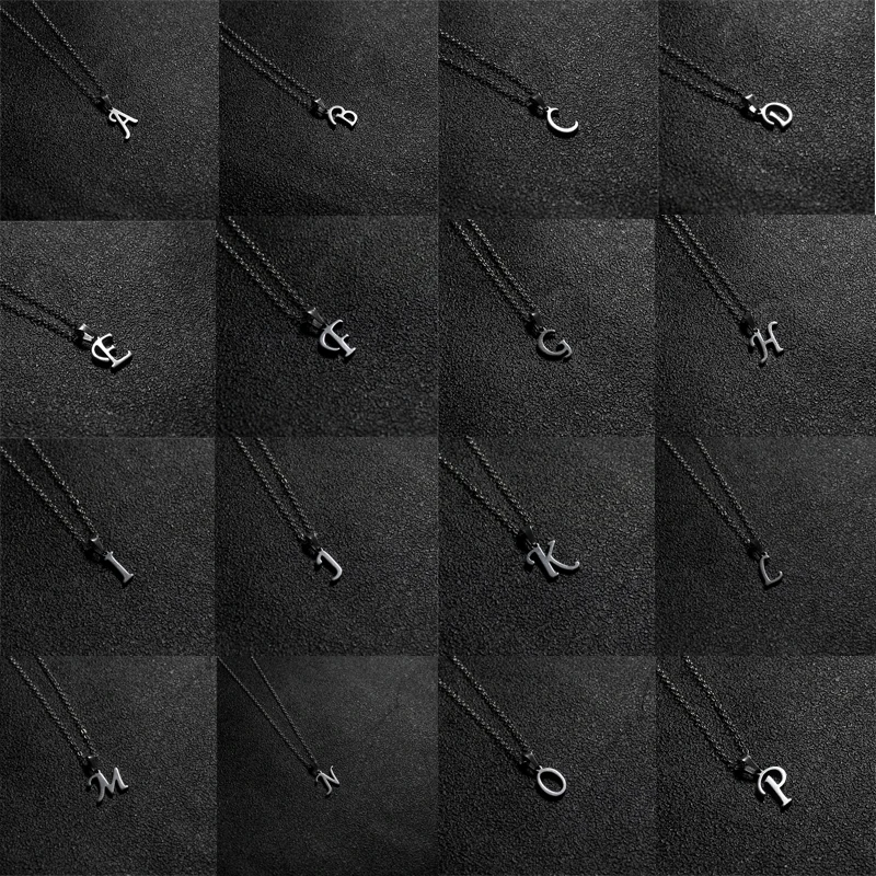 Ожерелье с подвеской в виде букв A-Z, серебристого цвета, для женщин и мужчин, модное ожерелье-цепочка из нержавеющей стали, ювелирные изделия, подарок