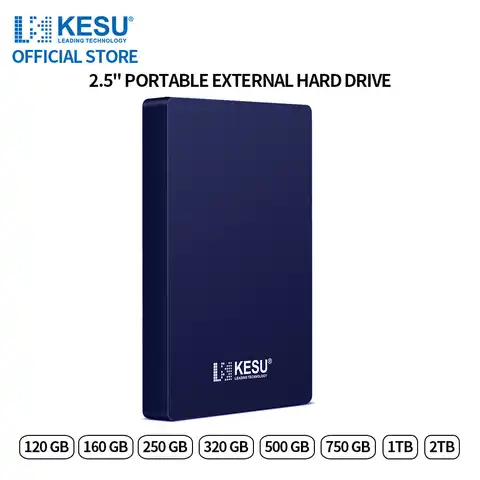 Внешний жесткий диск KESU HDD 2,5 ТБ, внешний жесткий диск, устройство хранения данных, жесткий диск для компьютера, портативный HD 1 ТБ, USB 3,0