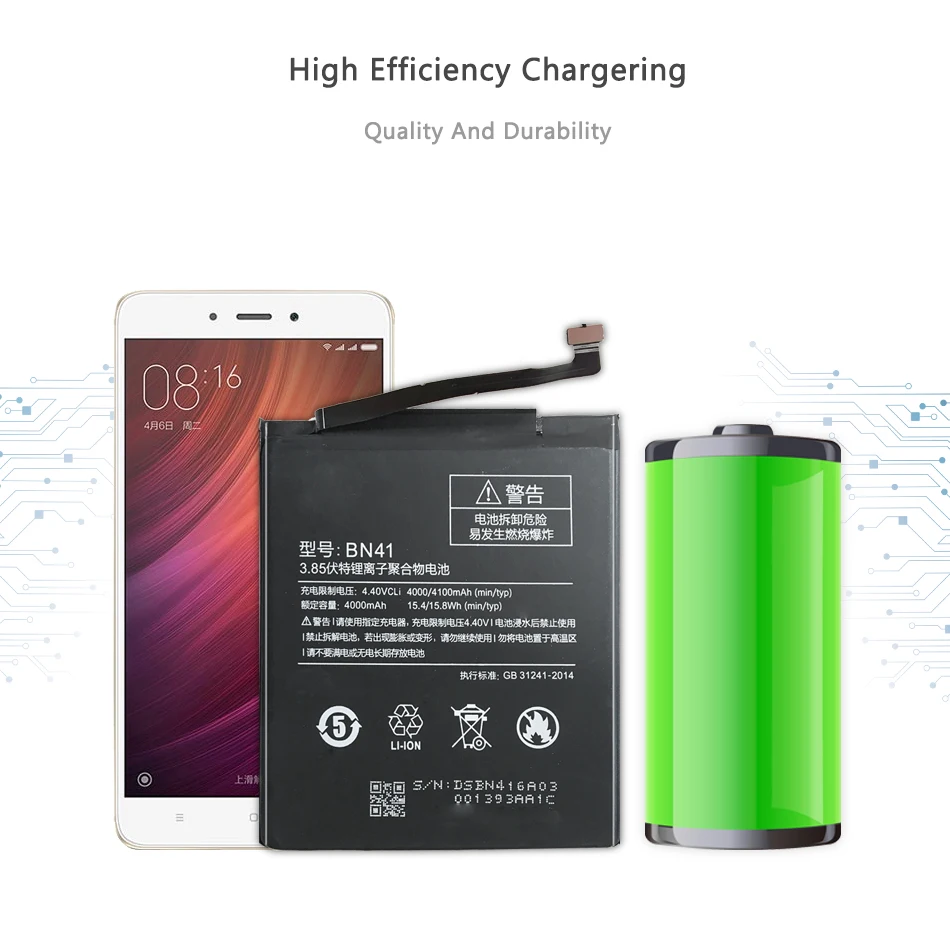 Аккумулятор BN41 BN43 для Xiaomi Redmi Note 4 MTK Helio X20/для 4X Pro Гб + 64 3 ГБ 32 фотовспышки - купить