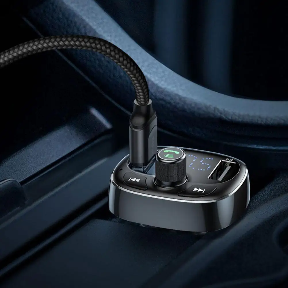 

FM-трансмиттер с Bluetooth в комплекте, Автомобильный FM-модулятор, автомобильное радио, mp3-плеер, адаптер с поддержкой TF-карты, USB, автомобильные ак...