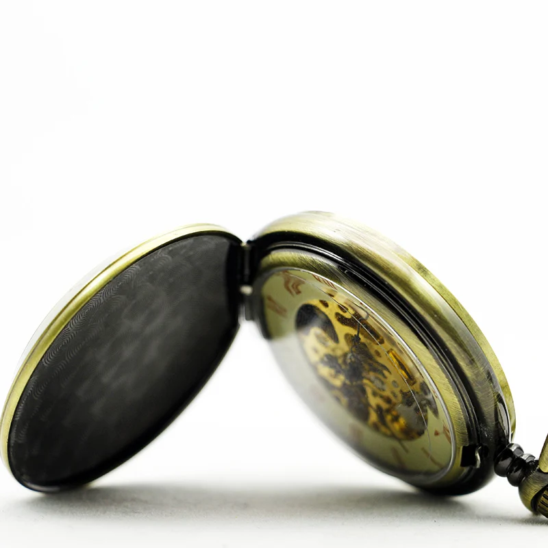 Design Flip Mechanical Pocket Watch Vintage Roman Numerals Display With Chain Pendant Men's Ladies Memorial Gift