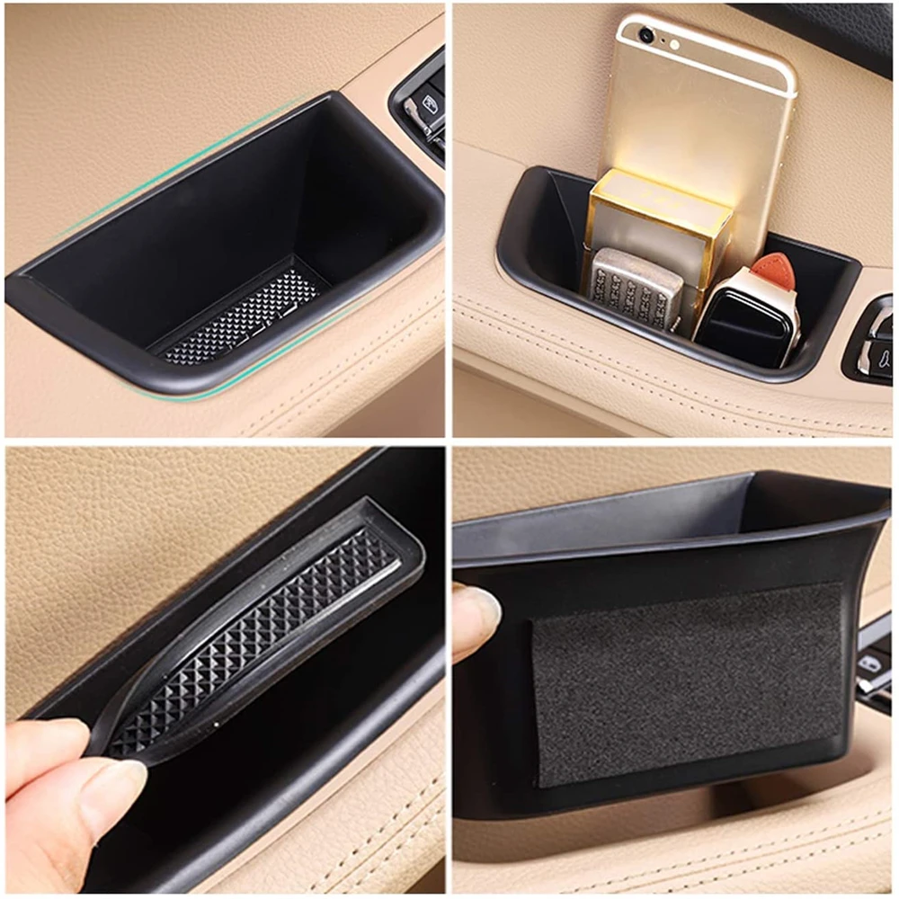 Боковой ящик для хранения на дверь автомобиля с аксессуарами Porsche Macan 2015-2020 черный