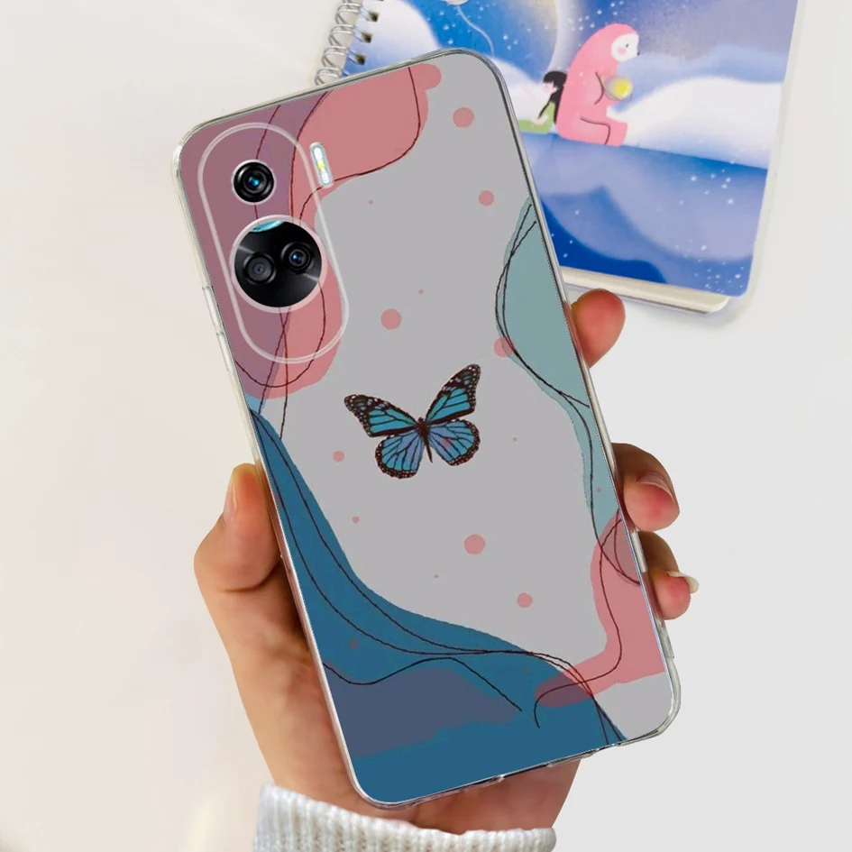 Чехол для телефона Honor 90 Lite Φ популярный Мягкий силиконовый прозрачный чехол с