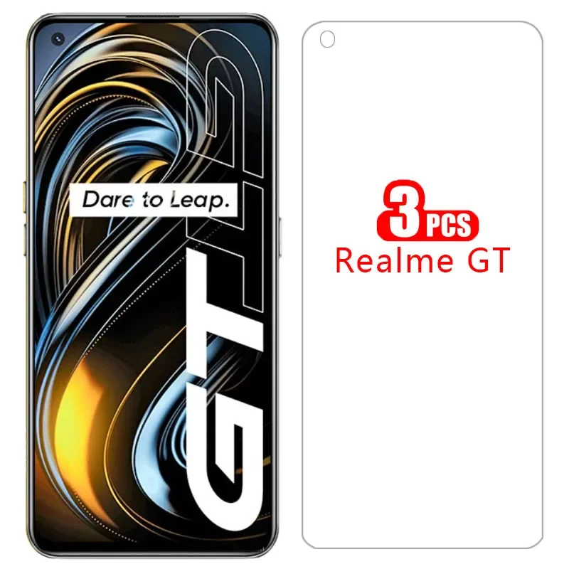 Фото 2 шт. защитных чехлов для Realme GT 5G, защитное стекло для экрана Realme GT 6.43, Coque Re №1