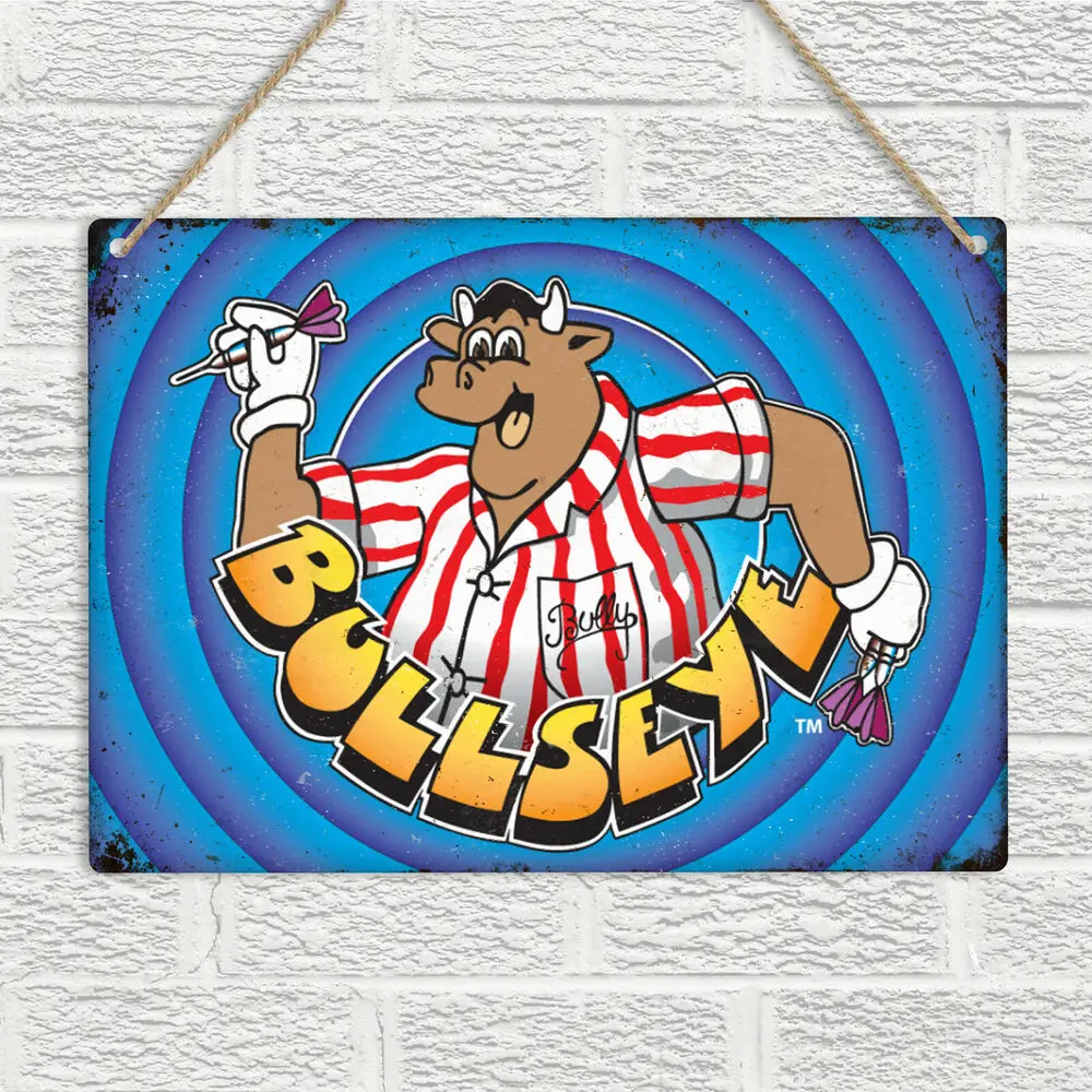 BULLSEYE винтажный Ретро стиль металлическая настенная вывеска TV 80s доска для Дартс