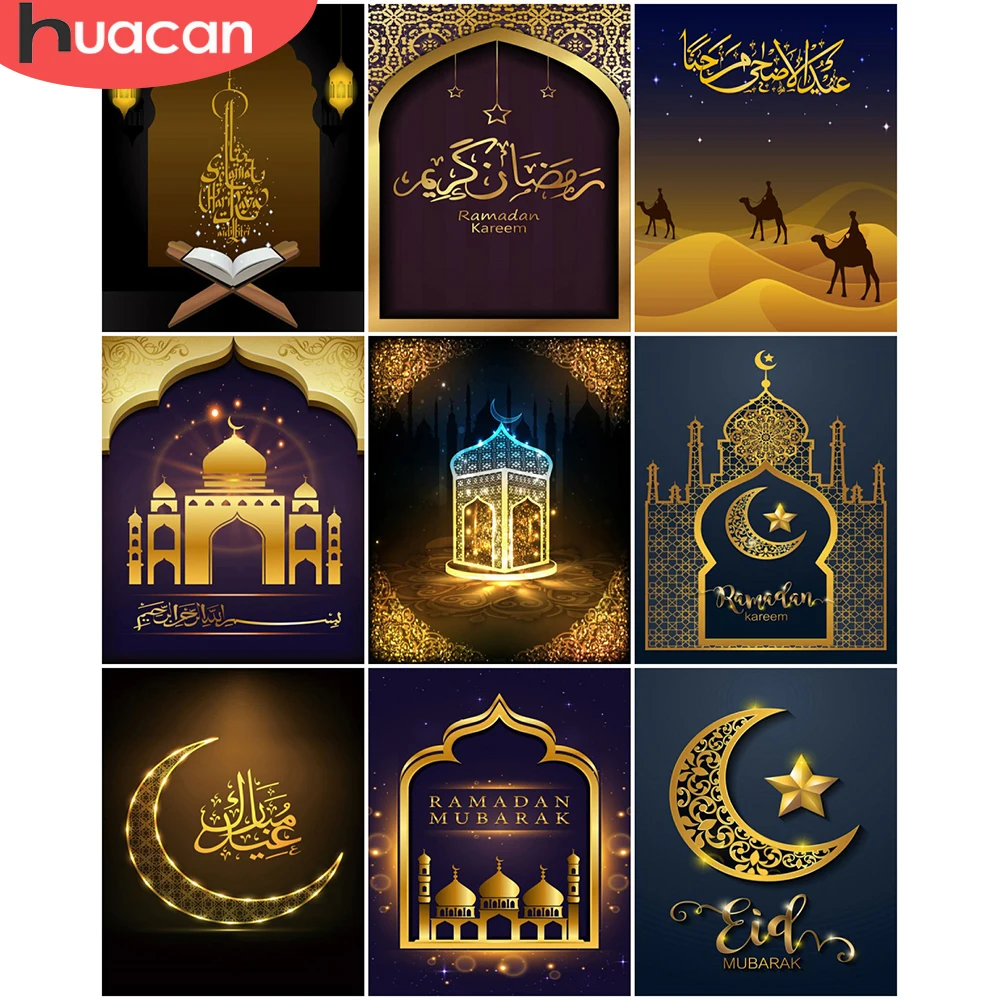 

HUACAN Painting By Number Religion Landscape Drawing On Canvas HandPainted Art Gift DIY Church Picture Kits Home Decoration